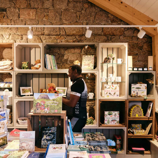 Man in the museum shop