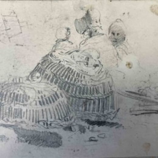 Drawing of oyster nets