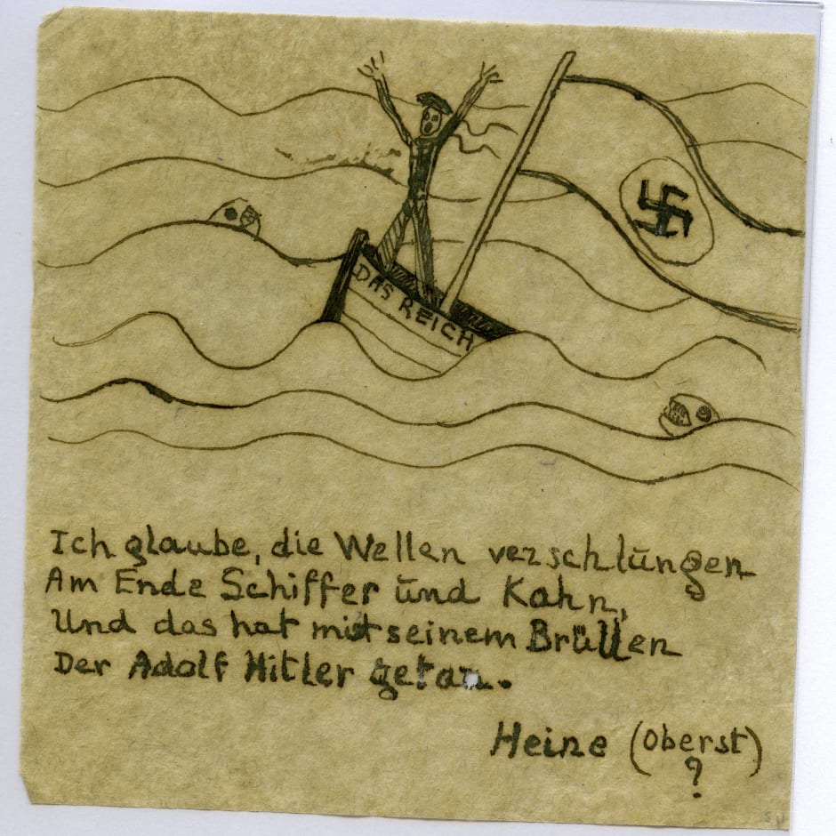 Handwritten poem and drawing
