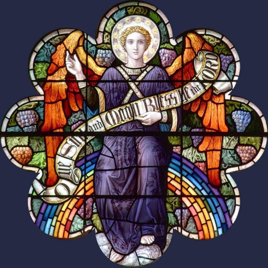 A stained glass window