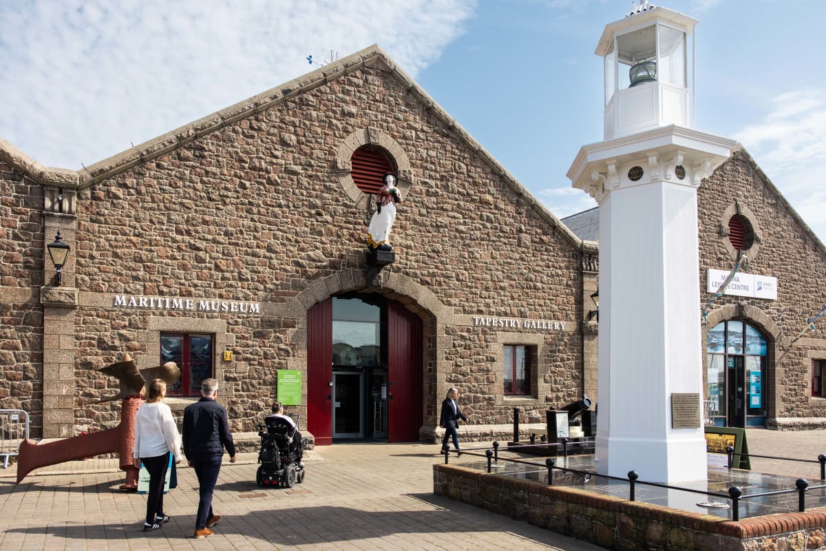 people enter a building called the maritime museum