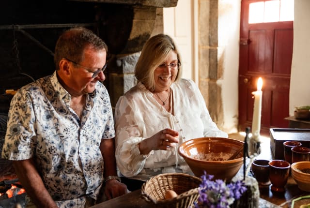 Couple Cooking by Candlelight