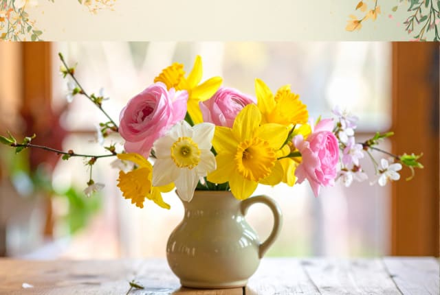 spring flower arrangement