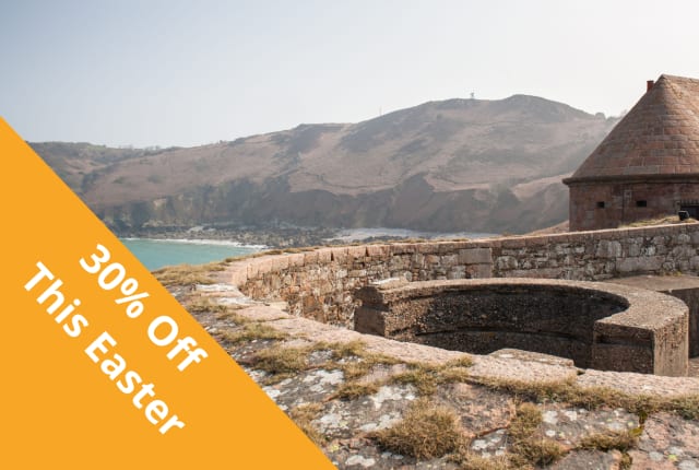 a fort with stone wall