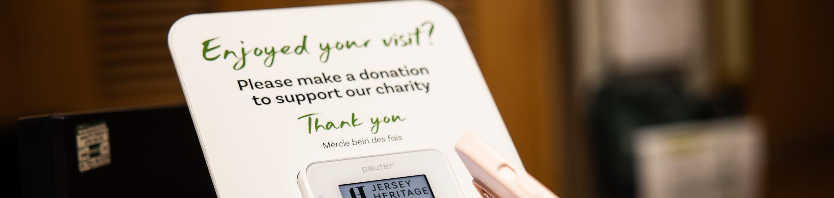 Tap to donate machine