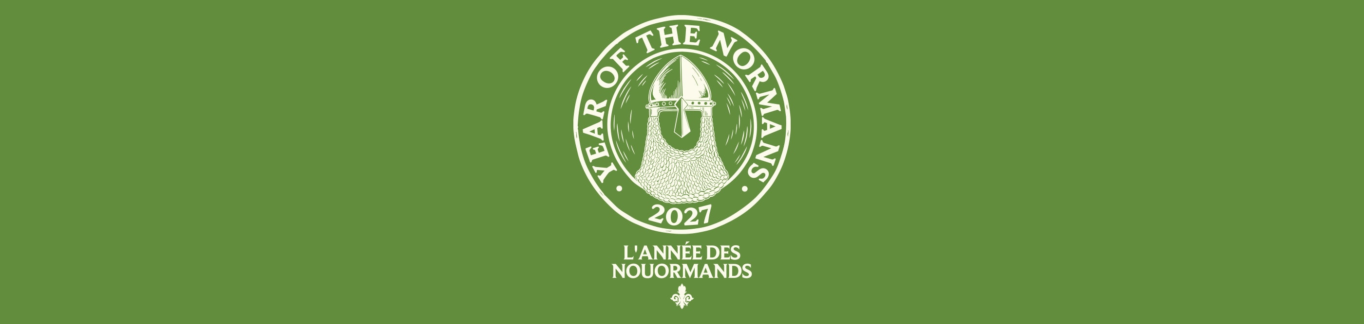 Logo of a norman with Year of Normans wording.