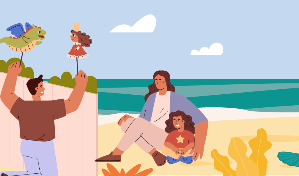 Family on a beach