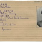 A registration card for Weber