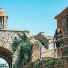 Man stands by entrance to Elizabeth Castle