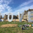 Word LOVE spelt out in large letters