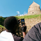 Taking a photo of a church