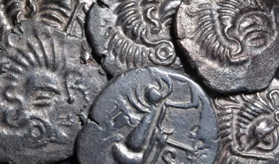 Close up of some Coriosolitae coins