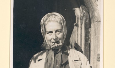 Self portrait (with Nazi badge between her teeth) of Claude Cahun