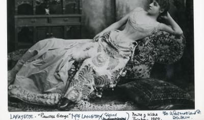 Lillie Langtry reclining on a chaise longue