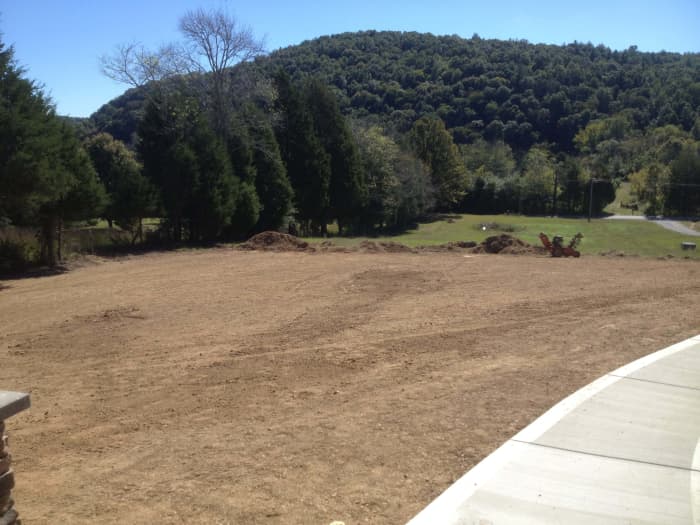 Lawn in Harriman, TN before planting Titan Rx.