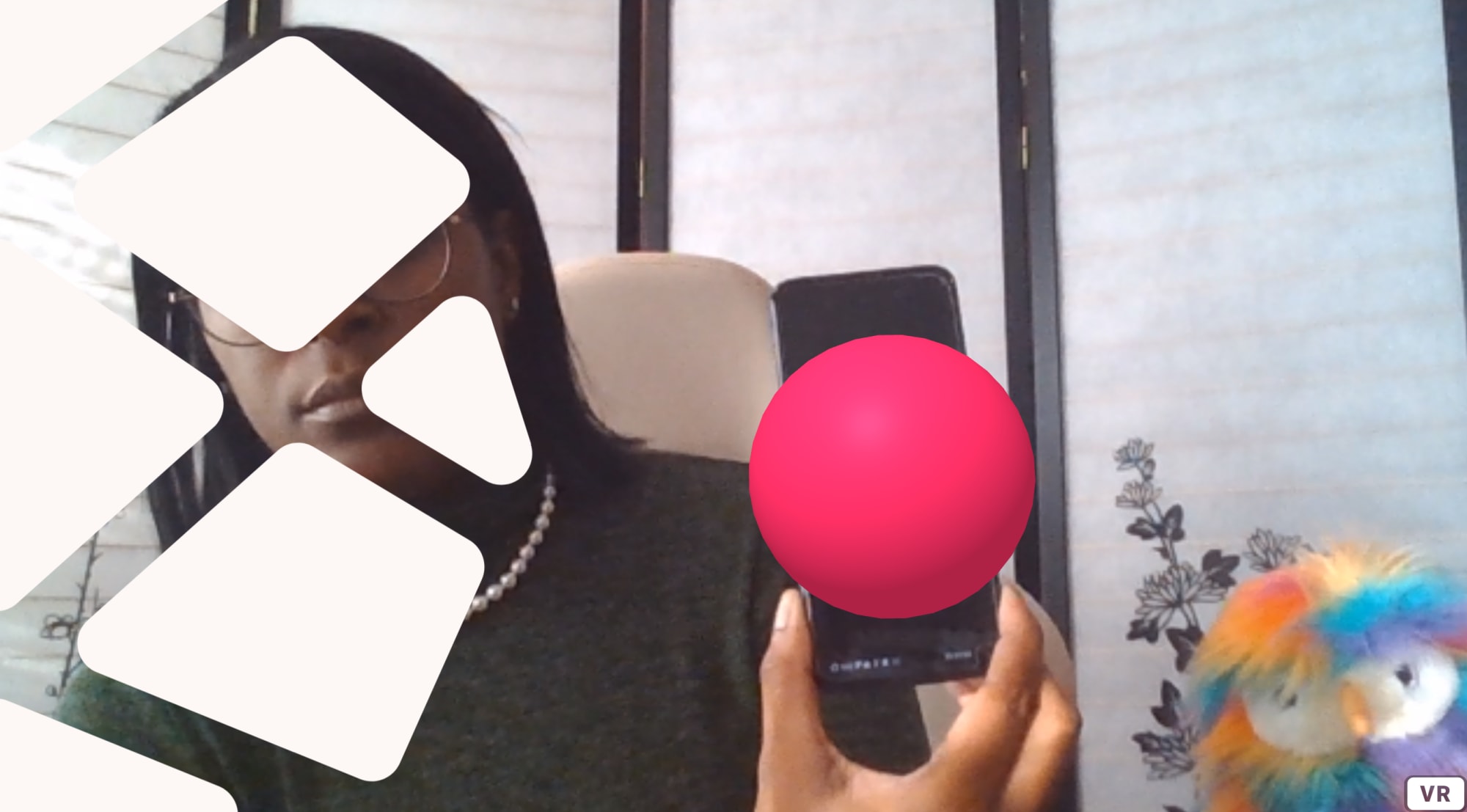 showing the AR functionality in the browser