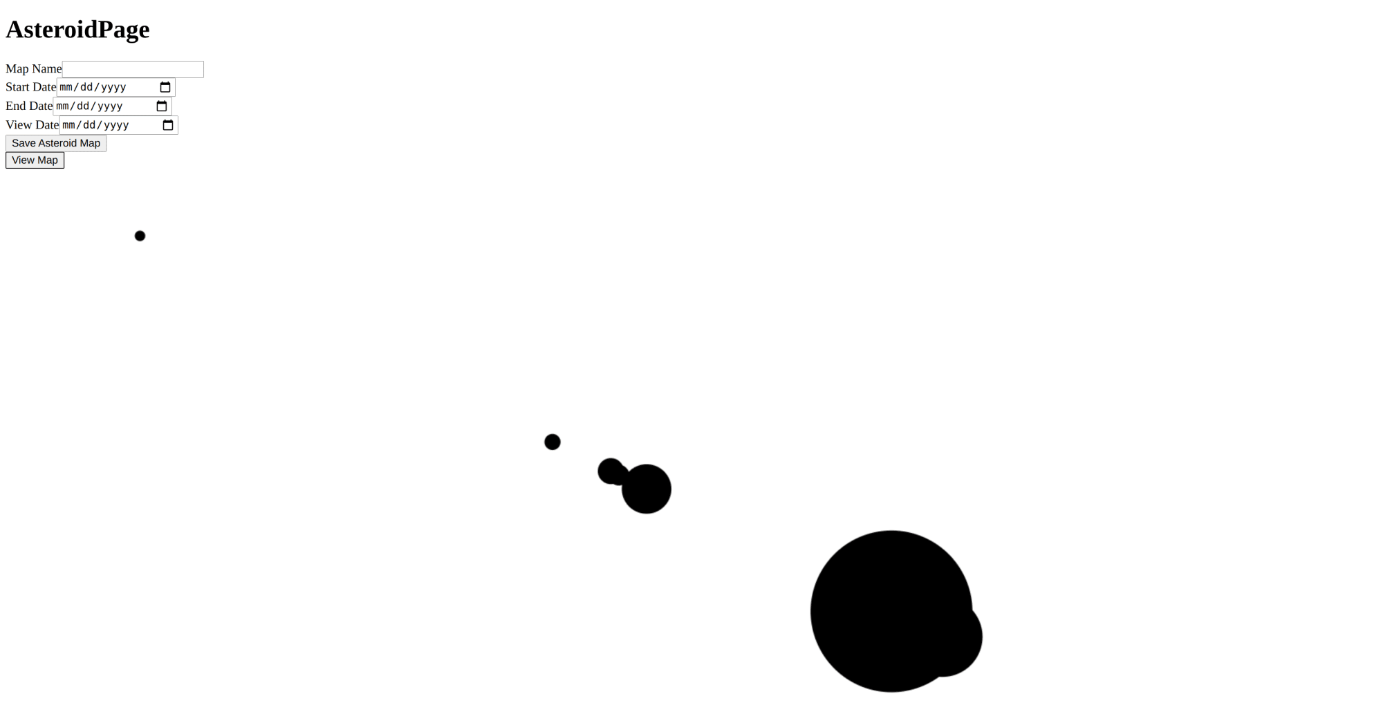 the asteroid map