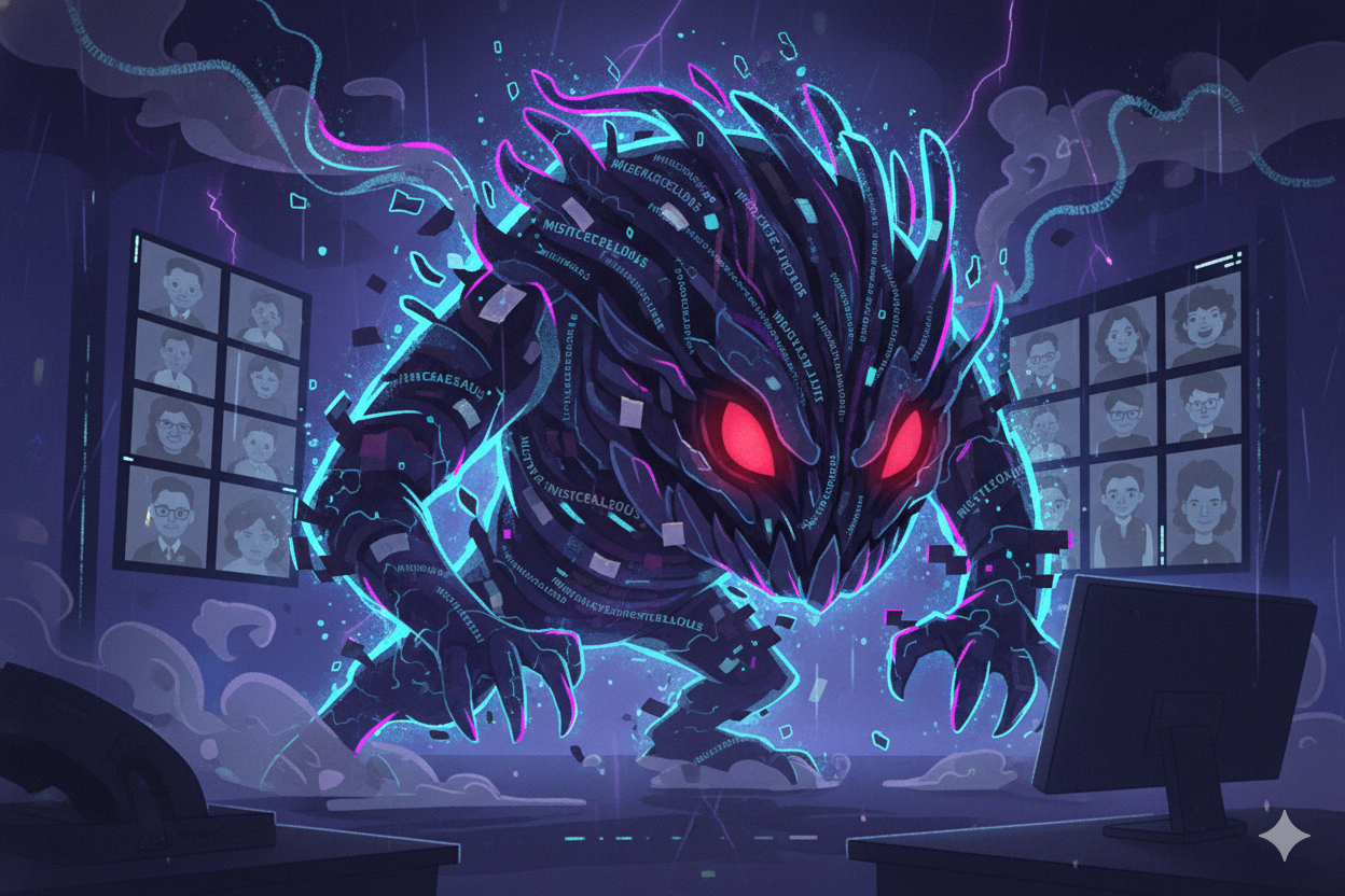 A large, intimidating monster representing the fully grown ick that demands complete website overhauls