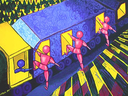One Foot on the Platform by Jessyca Wallace