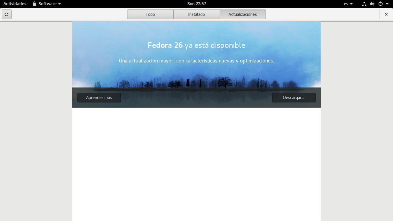 Actualizando Fedora 20 a Fedora 26