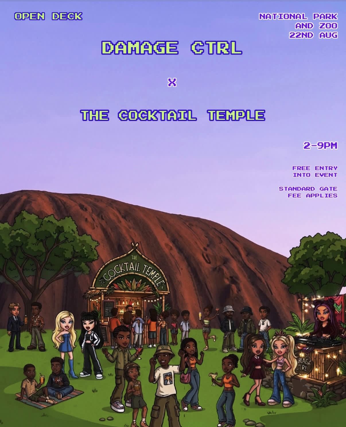 Damage Ctrl X The cocktail temple poster