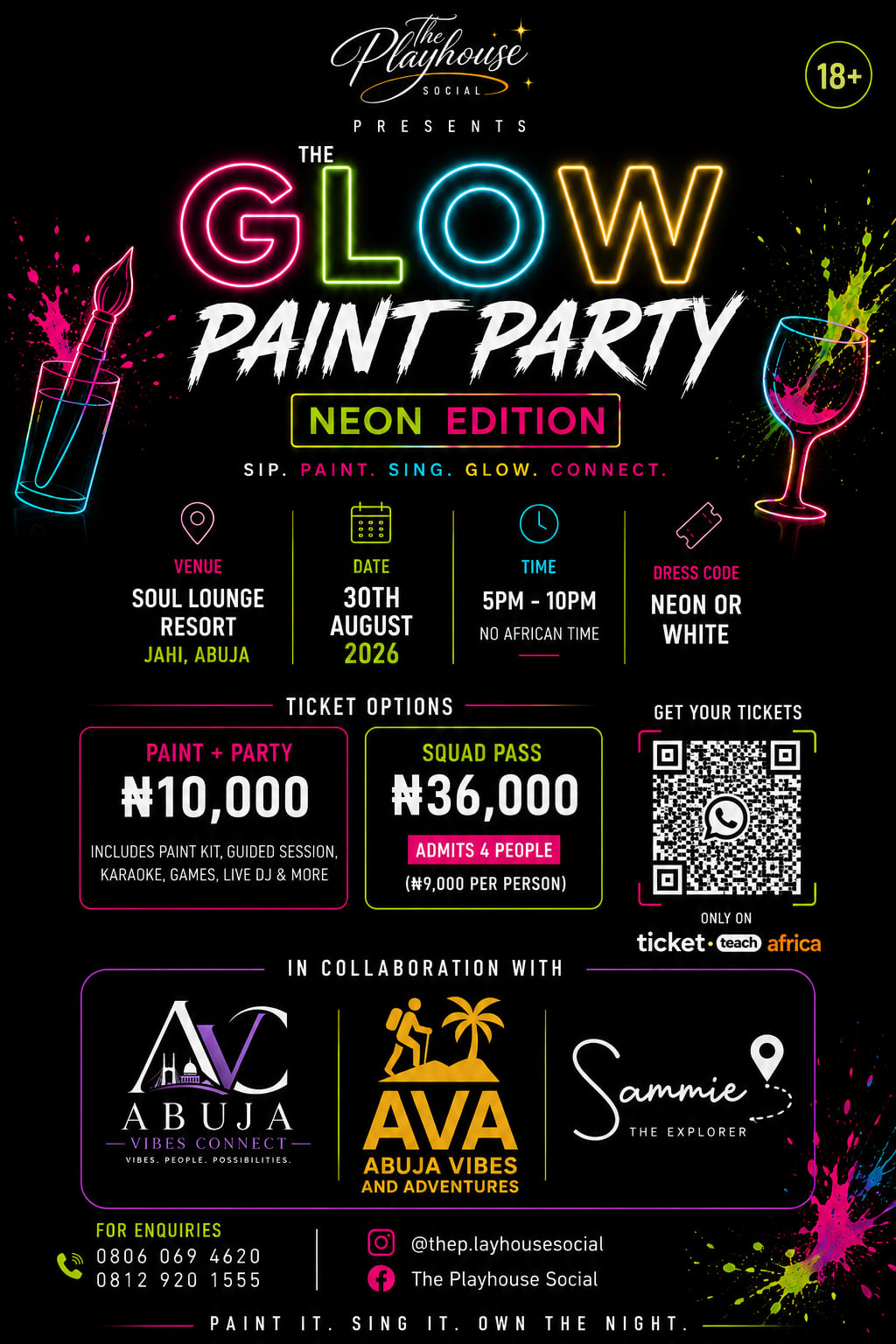 The Glow Paint Party - Neon Edition poster