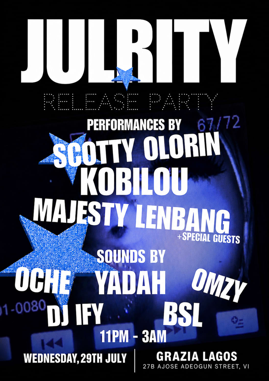 JULRITY RELEASE PARTY poster