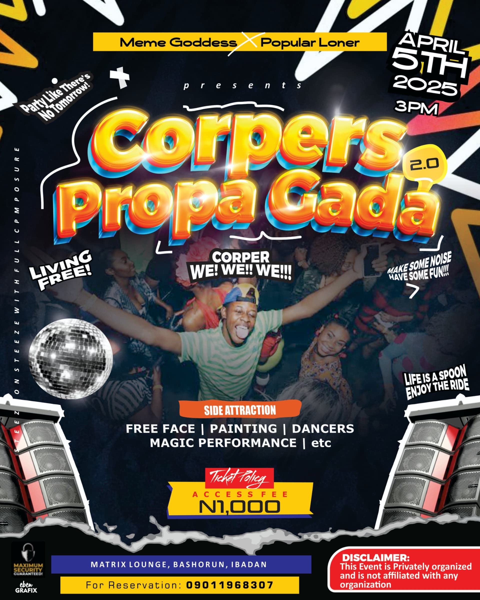 CORPERS PROPA GADA 2.O | Jetron Ticket