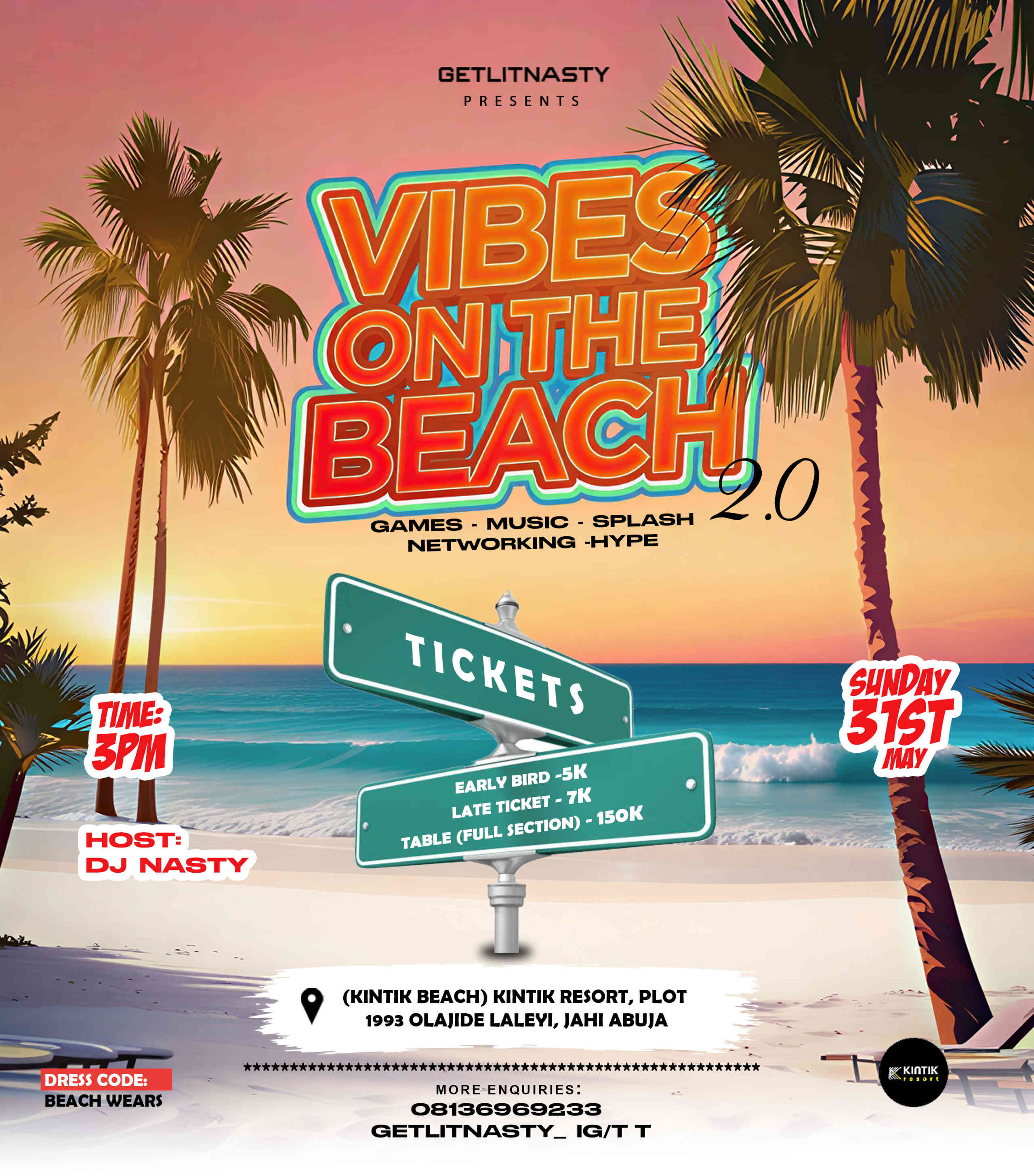 VIBES ON THE BEACH 2.0 poster