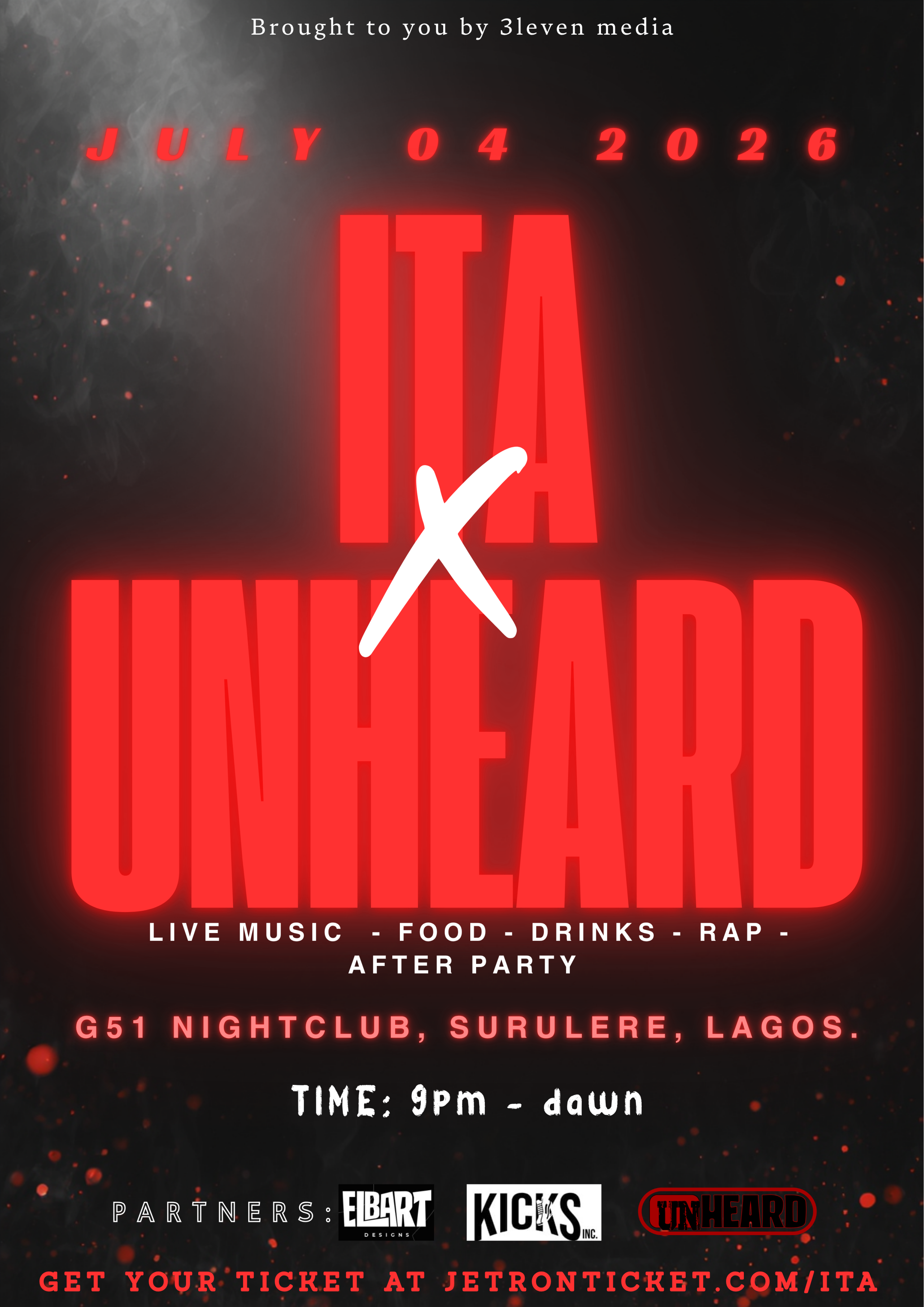 ITA x UNHEARD Party poster