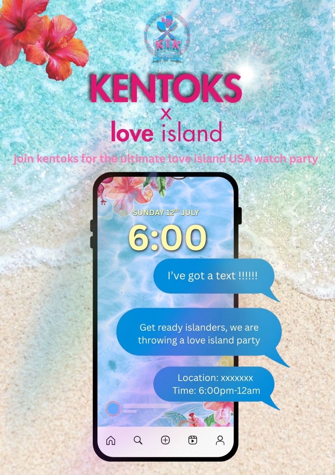 Kentok’s x love island poster