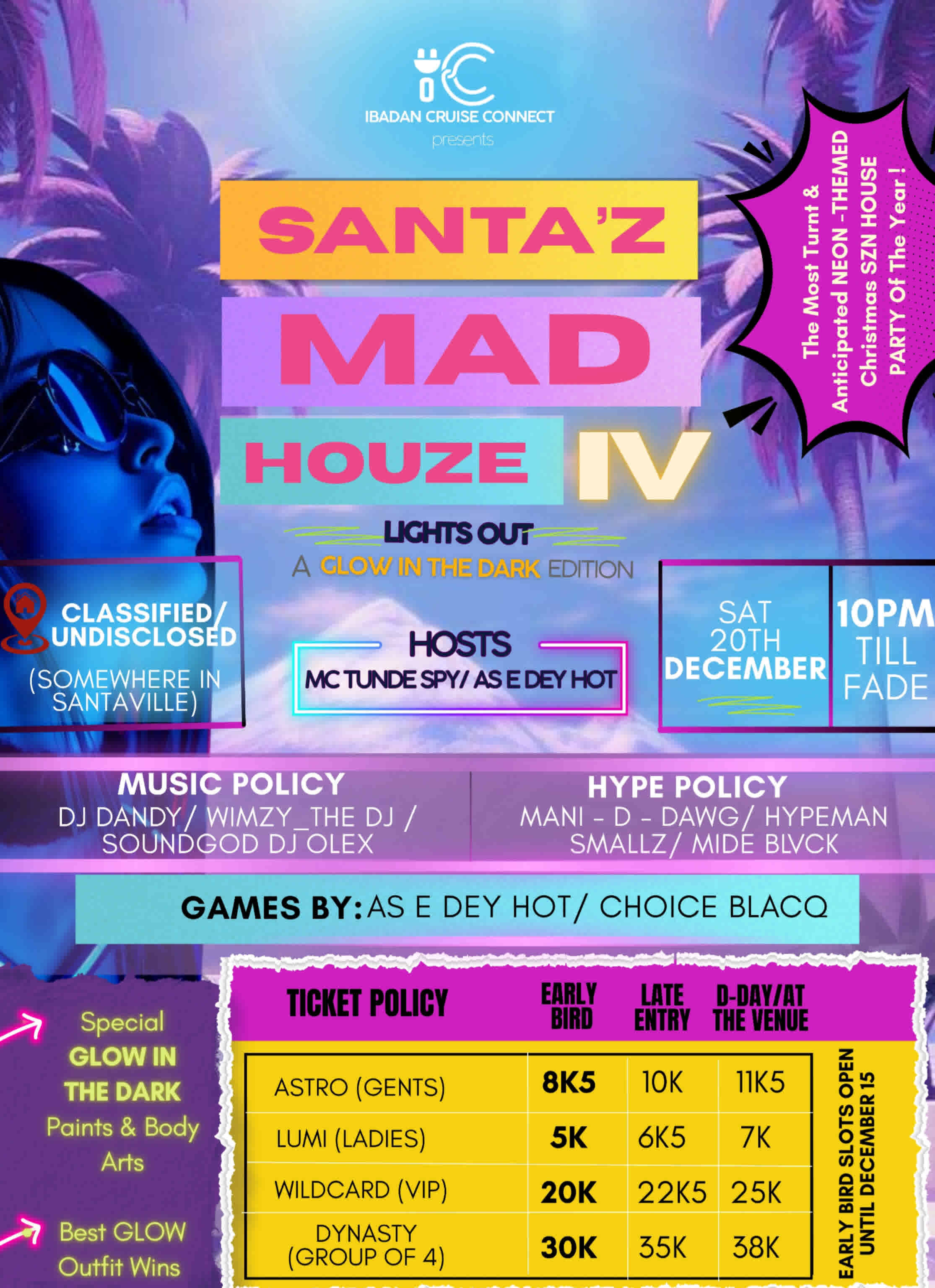 SANTA'Z MAD HOUZE IV: LIGHTS OUT - GLOW IN THE DARK