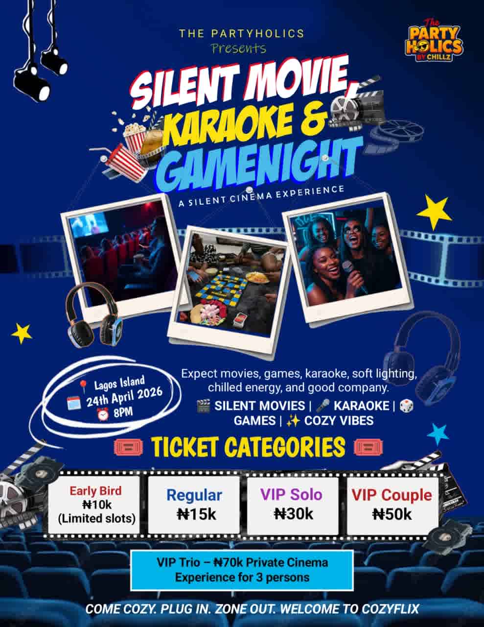 Silent Movie, Karaoke and Games Night 