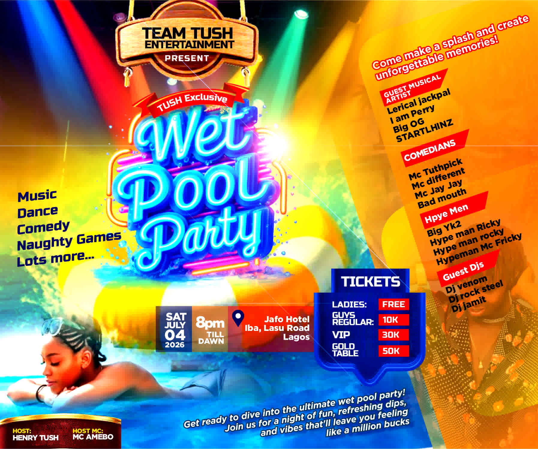 TUSH EXCLUSIVE WET POOL PARTY