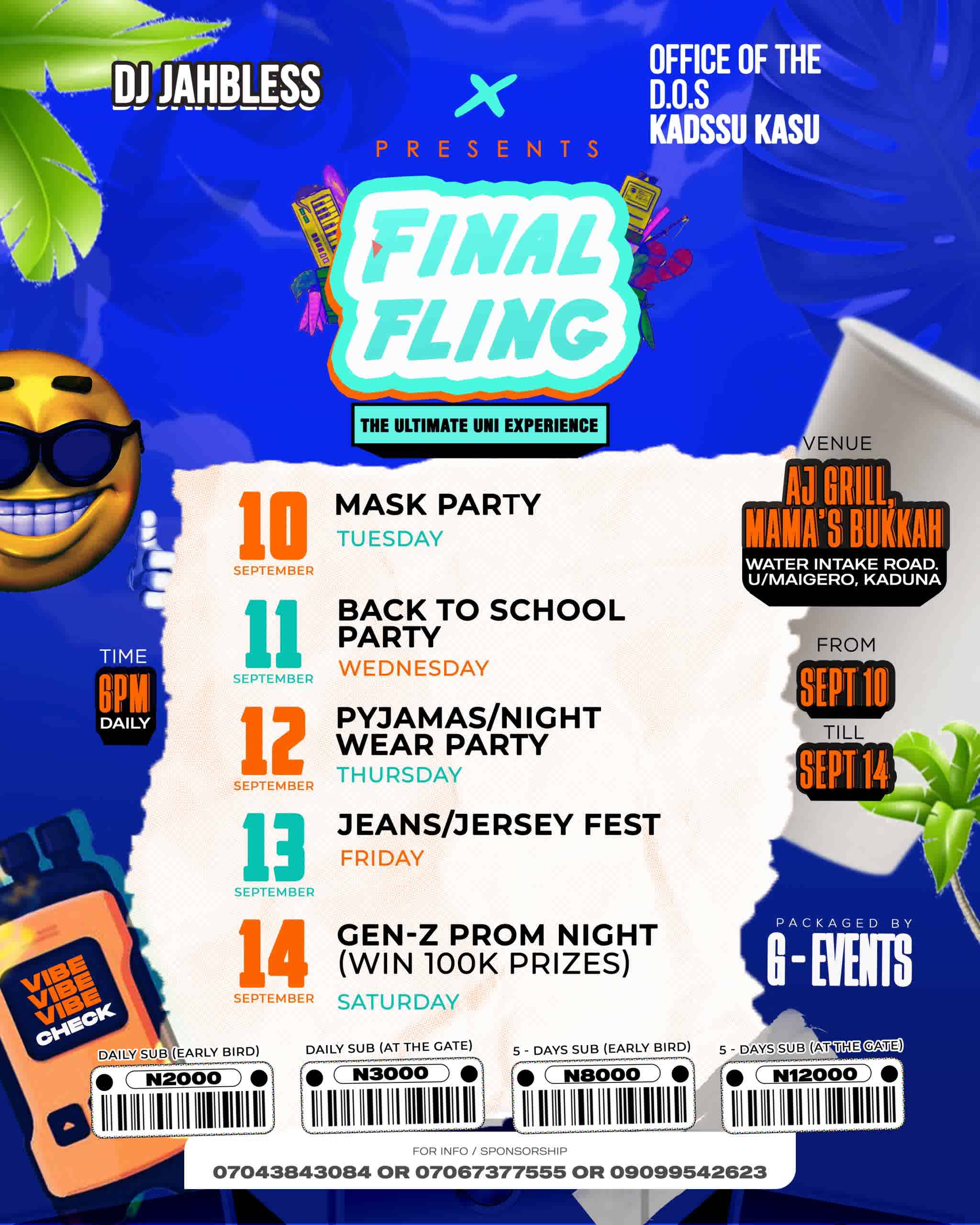 FINAL FLING PARTY