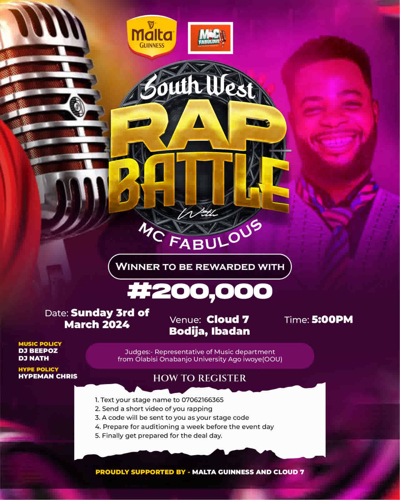 South west Rap battle with Mc fabulous
