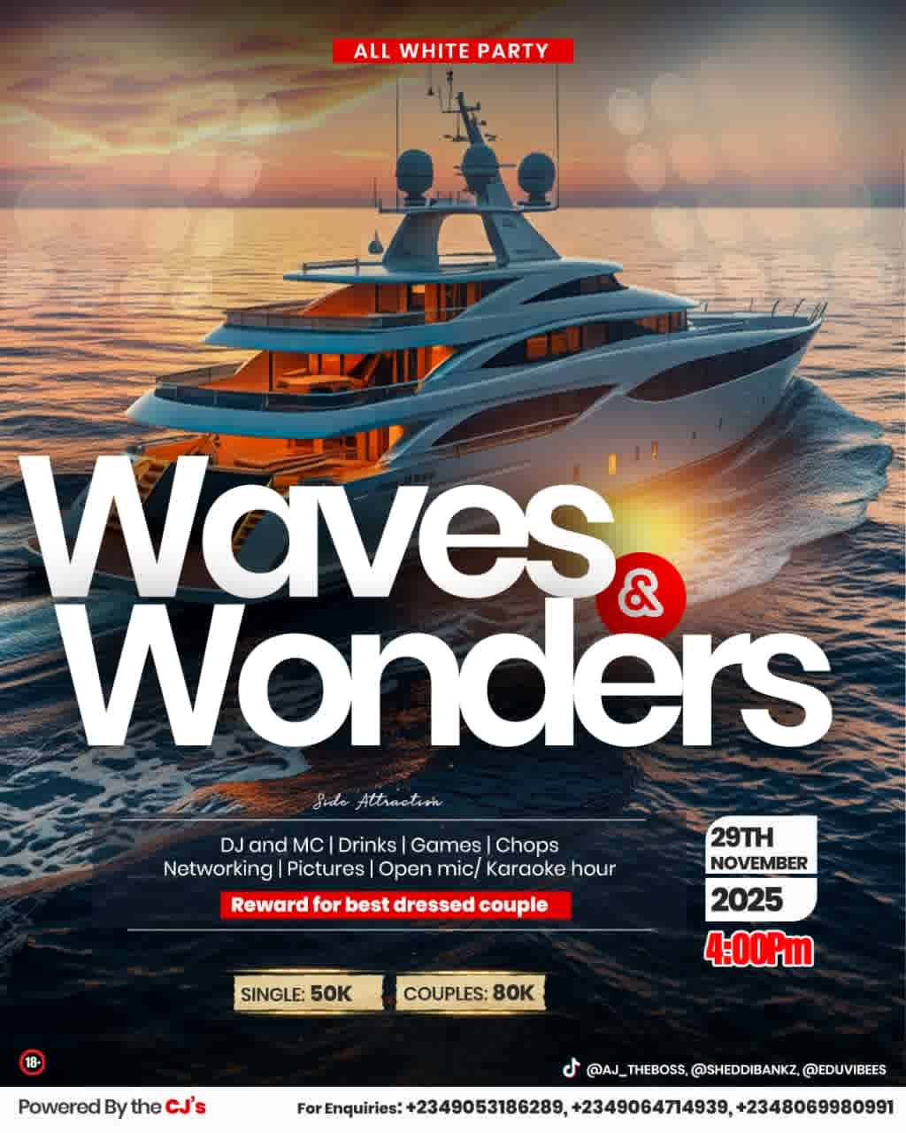 WAVES AND WONDERS BOAT CRUISE