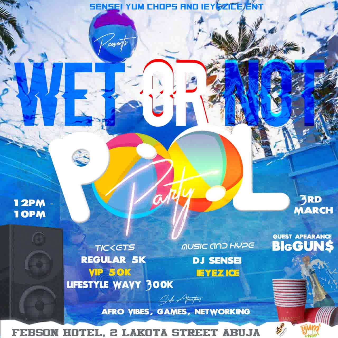 Wet or not pool party