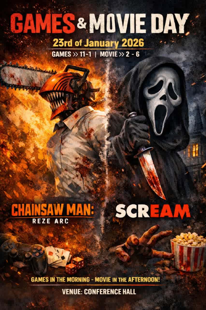 Games and Movie day poster