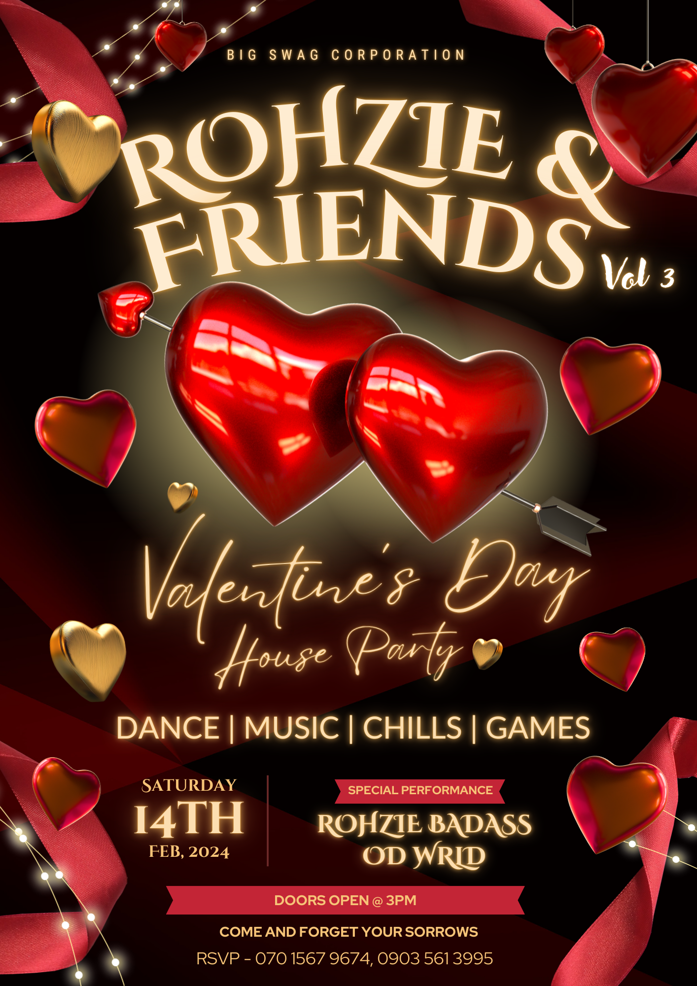 ROHZIE & Friends Vol 3 House Party poster