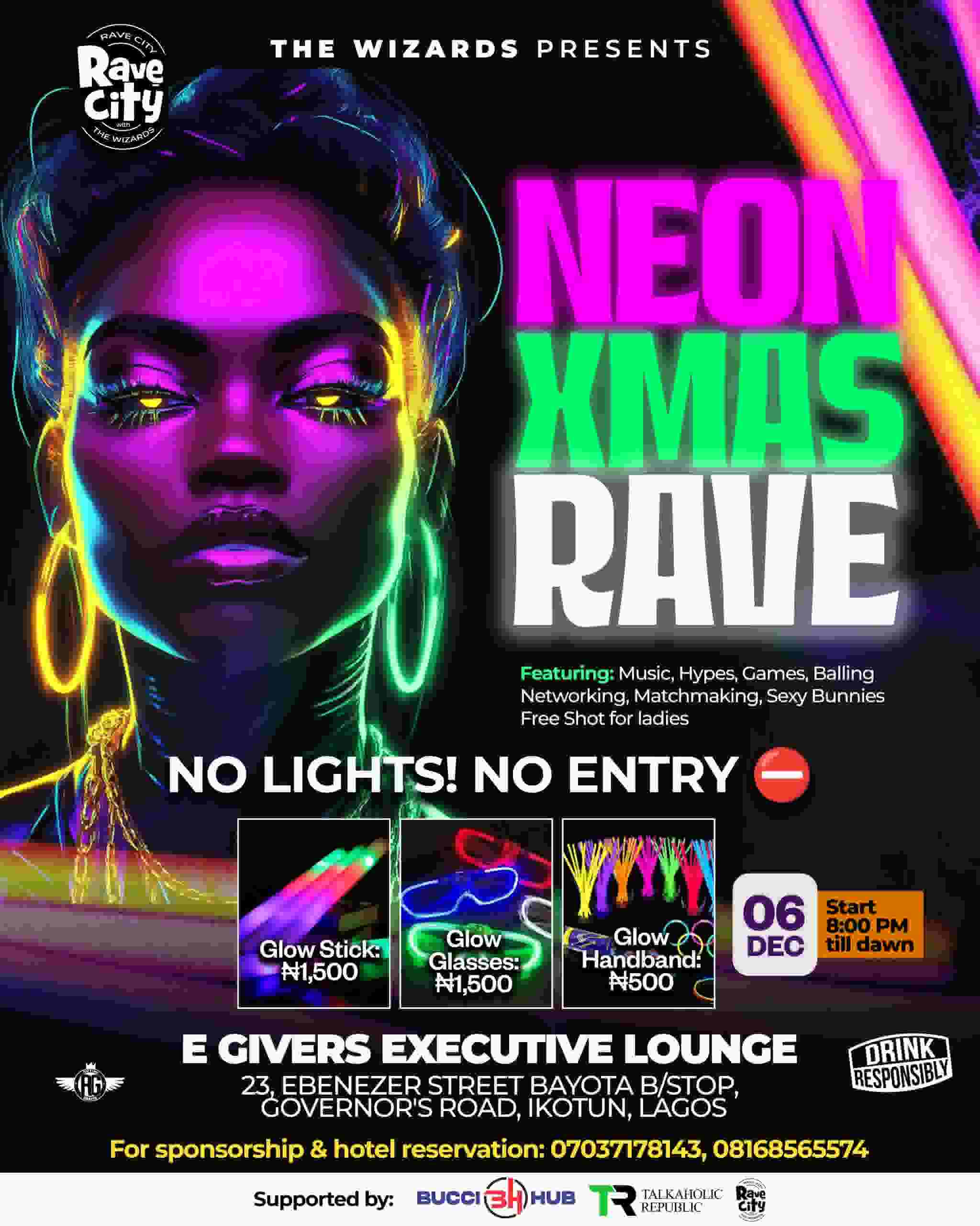 NEON XMAS RAVE poster