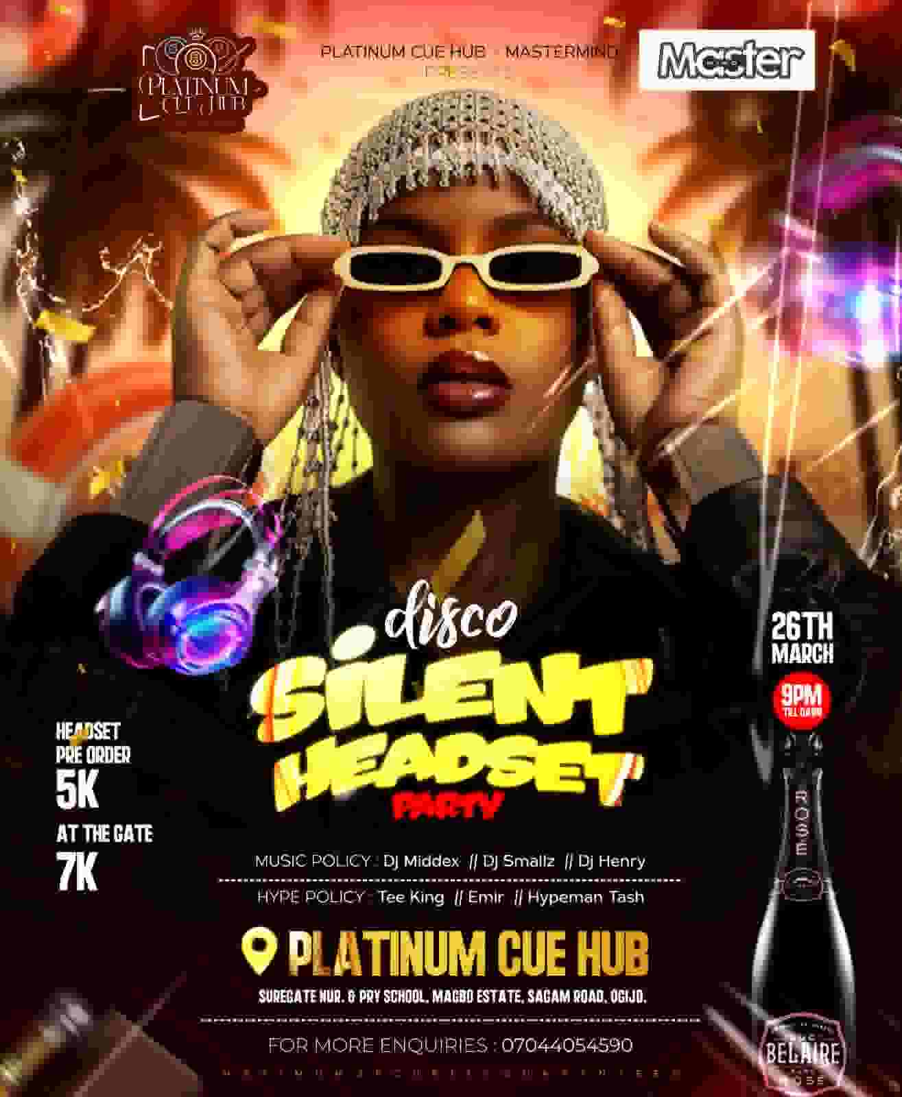 Disco silent headset party 