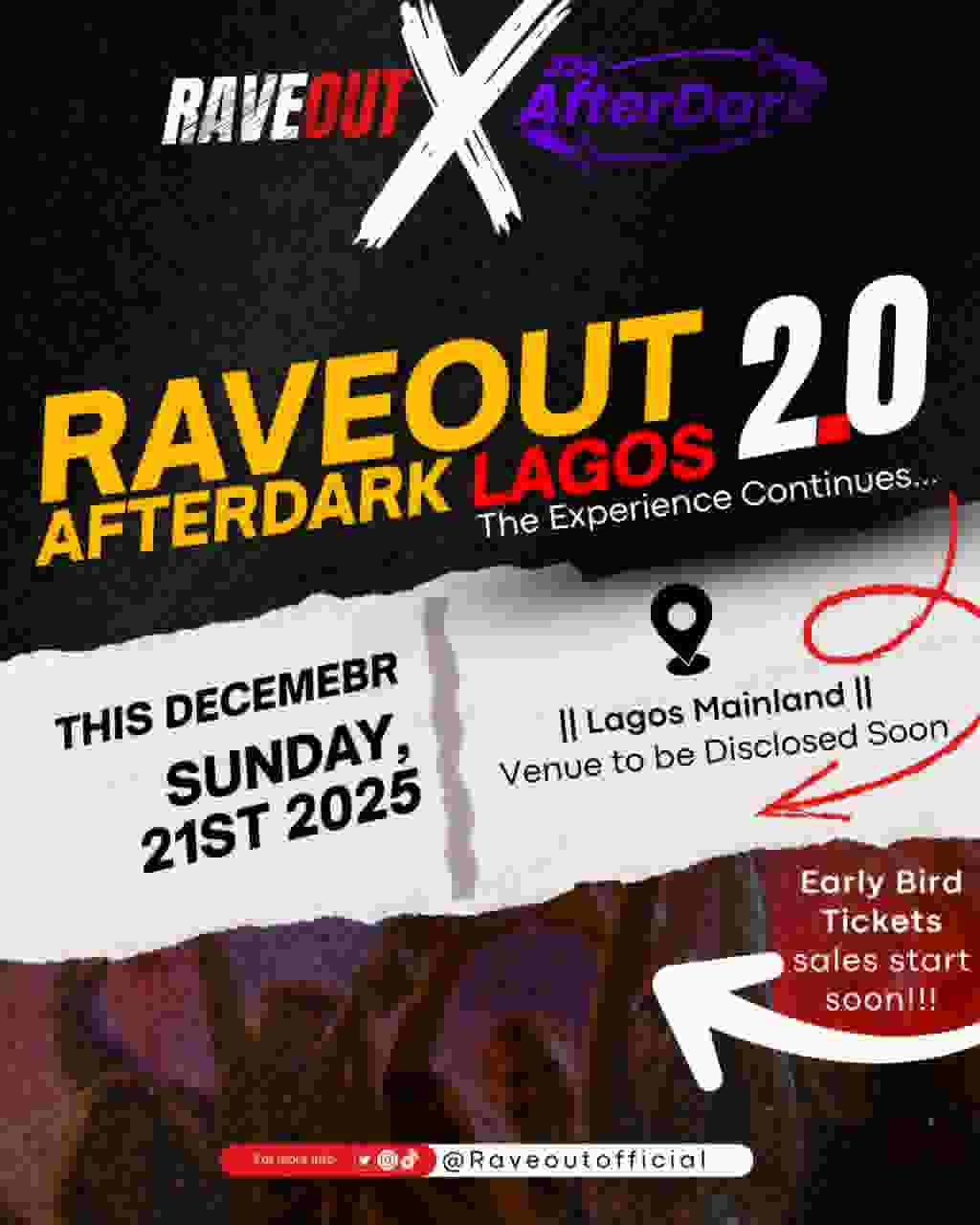 RAVEOUT x 234 Afterdark poster