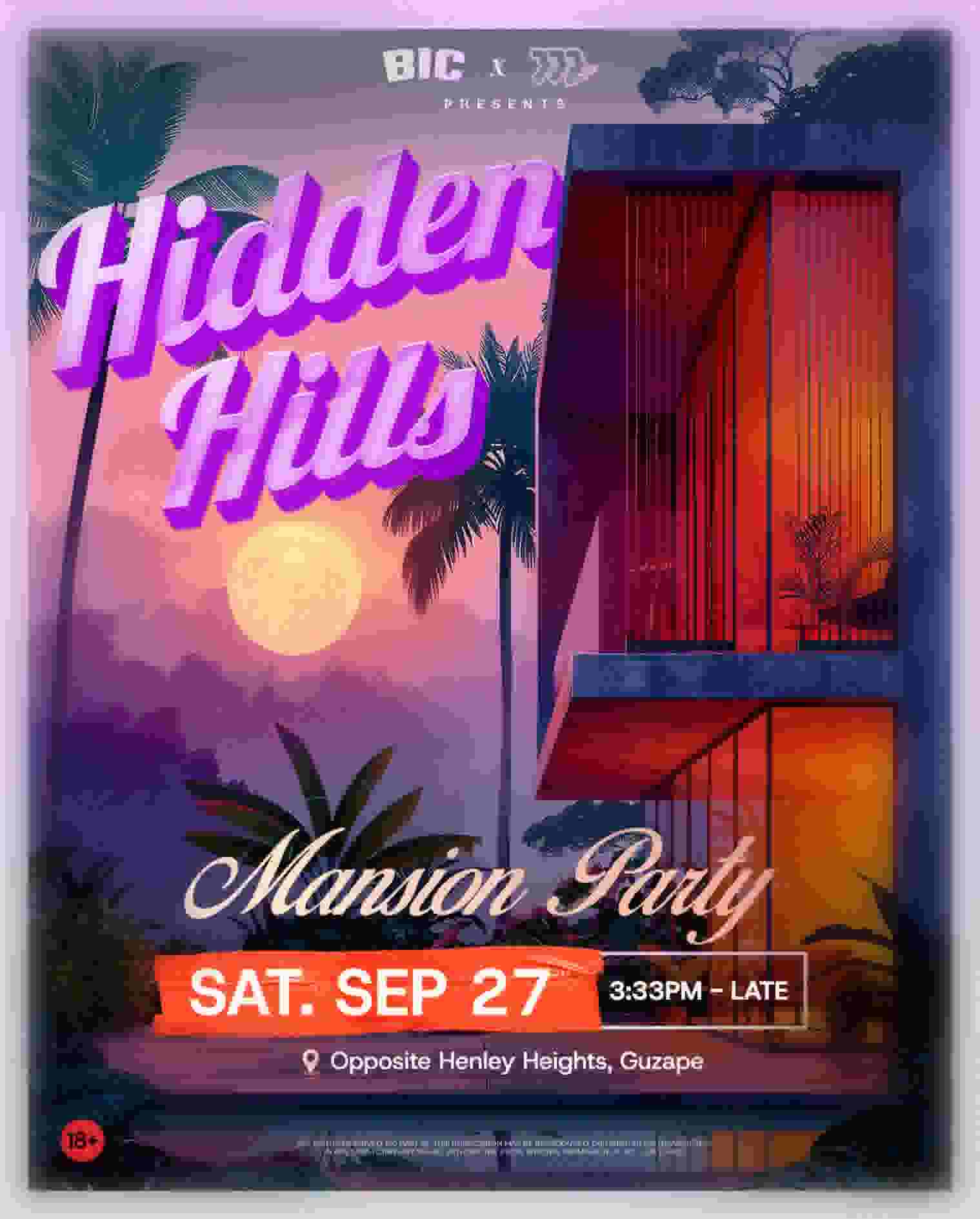 Hidden Hills Mansion Party poster