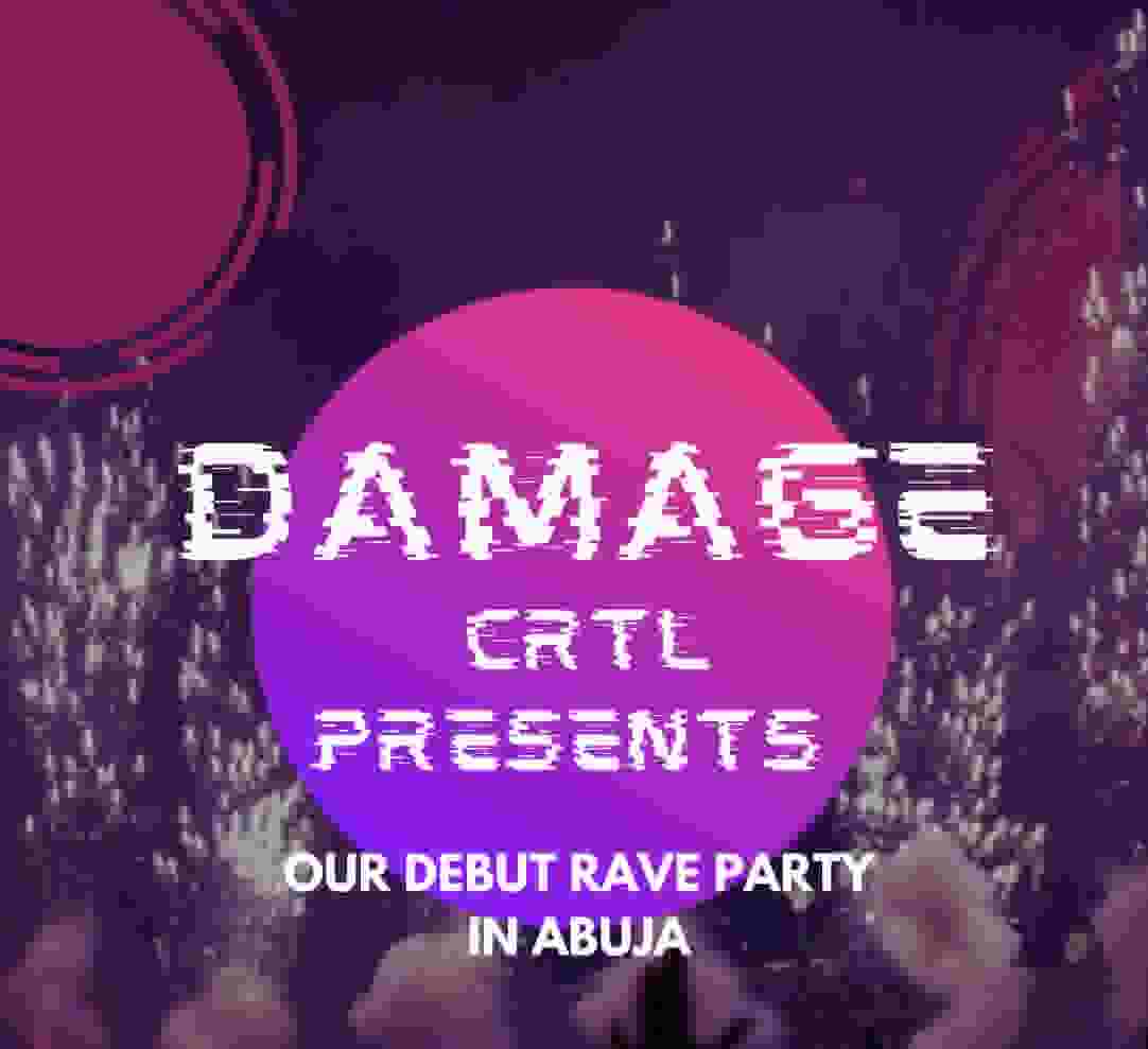 Damage Ctrl debut rave party poster