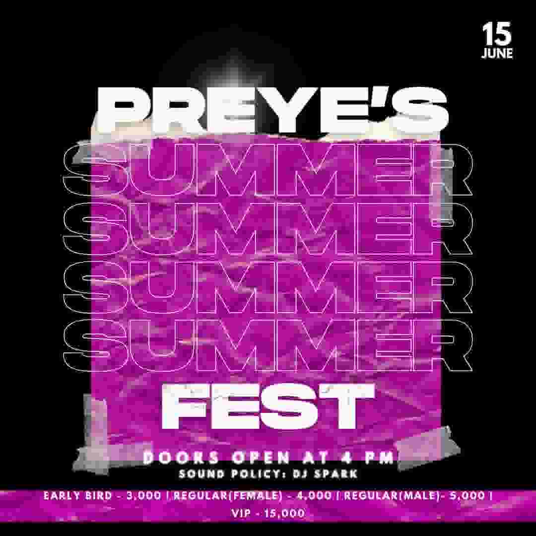 Preye’s Summer Fest poster