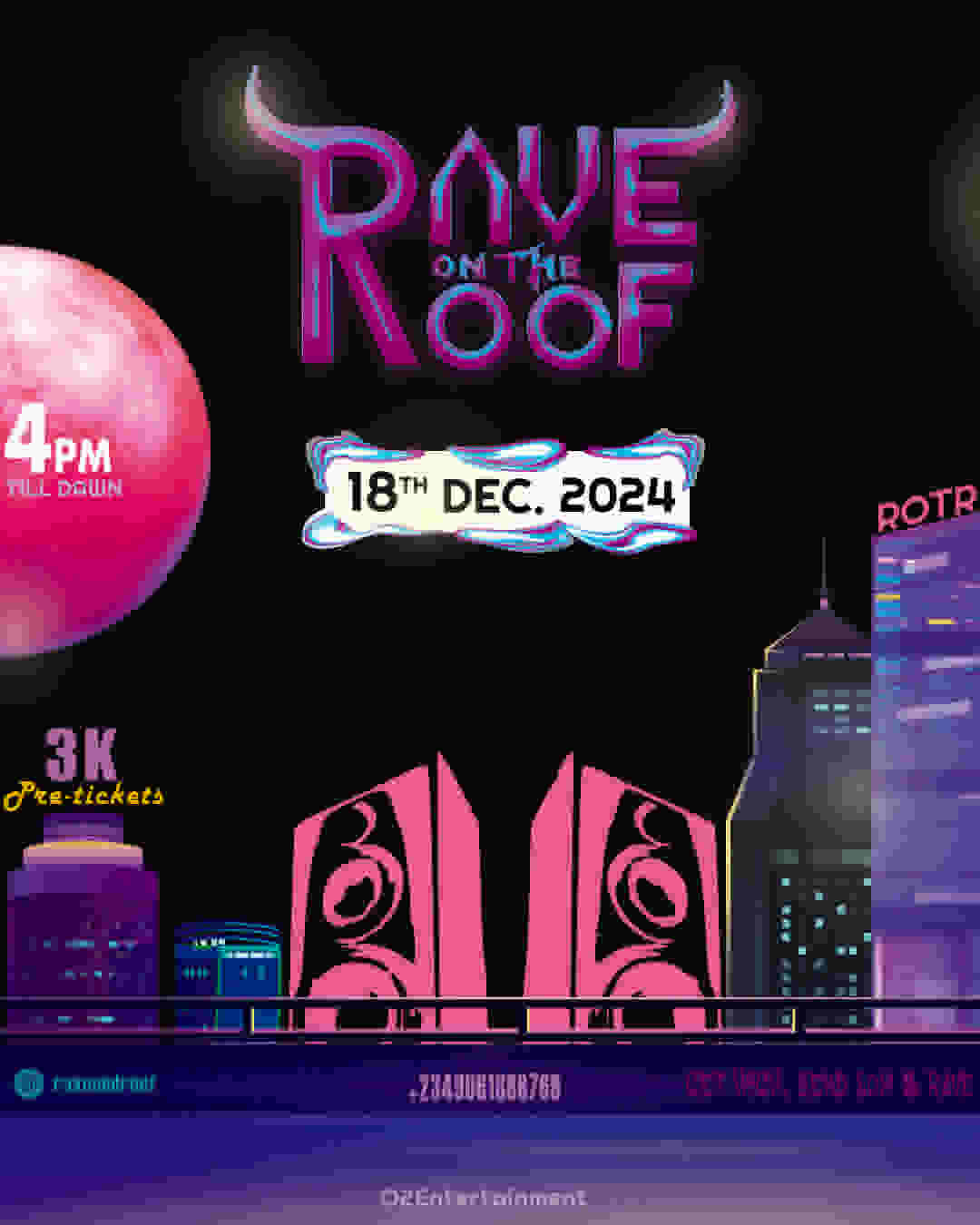 RAVE ON THE ROOF poster
