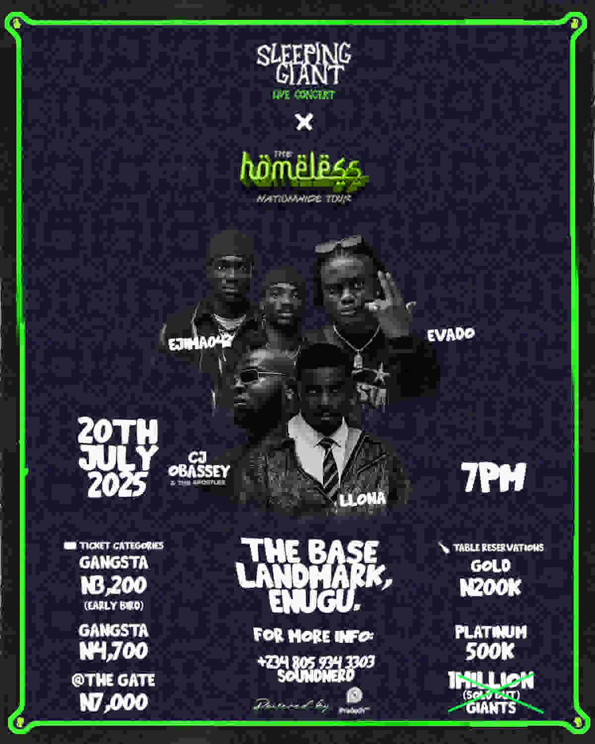 Sleeping gaint live concert