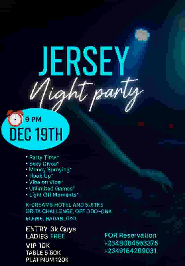 JERSEY PARTY poster