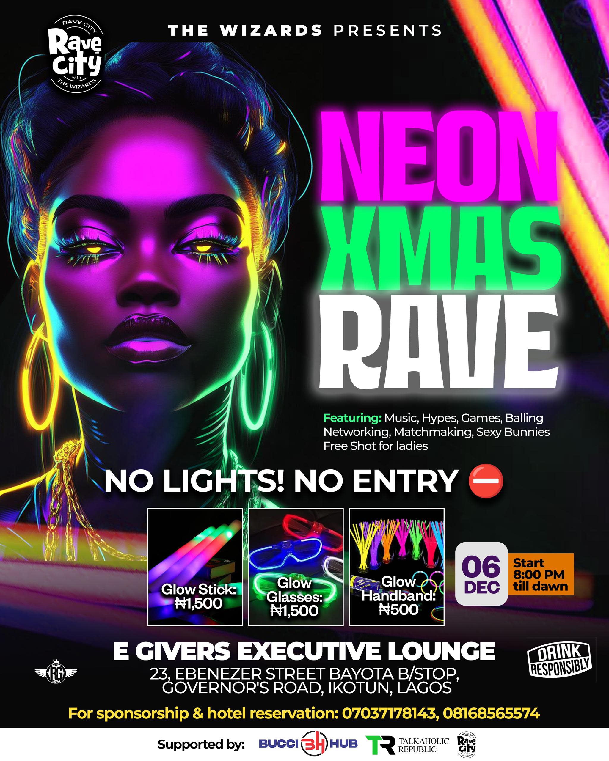 NEON XMAS RAVE poster